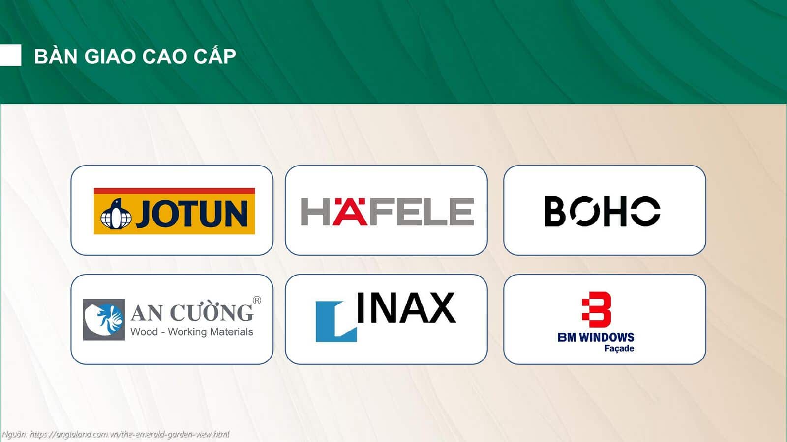 Bàn giao căn hộ The Emerald Garden View với vật liệu cao cấp: Jotun, Häfele, An Cường, INAX, BM Windows