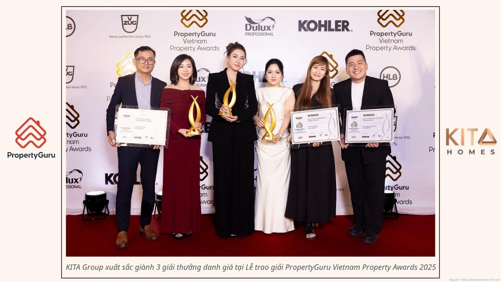 Bộ sưu tập giải thưởng danh giá khẳng định vị thế và năng lực của chủ đầu tư Kita Group