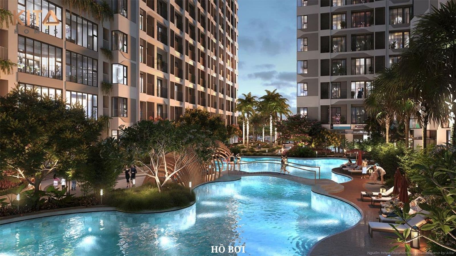 Trải nghiệm hệ thống tiện ích nghỉ dưỡng 5 sao: Hồ bơi, Gym, Spa ngay trong nội khu Ansana by Kita