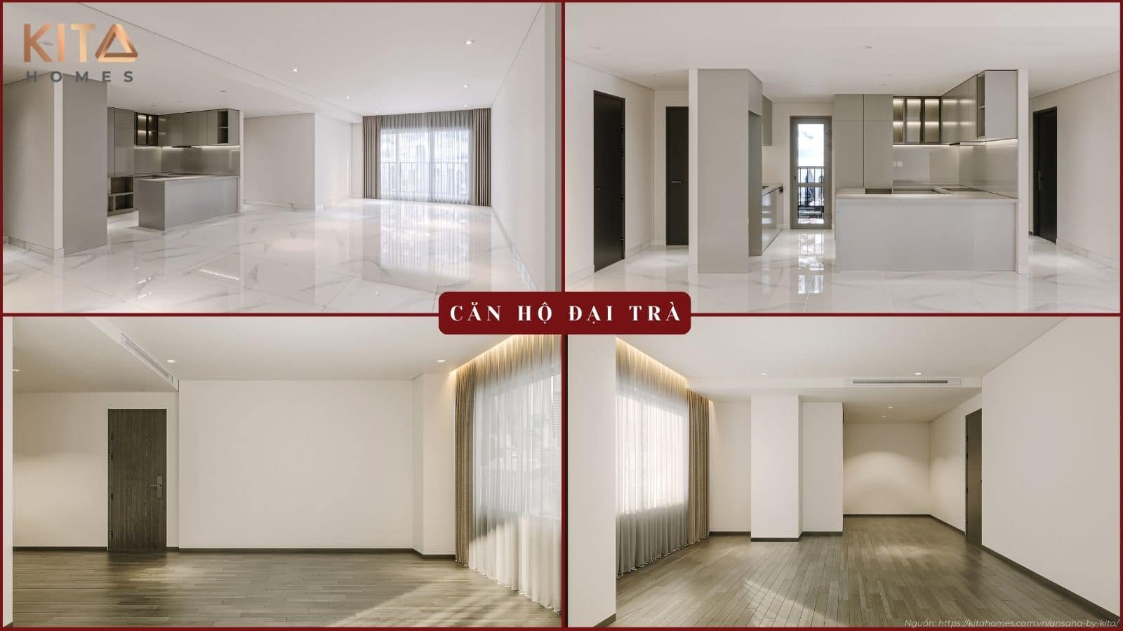Tham quan thực tế không gian nội thất nhà mẫu căn hộ tiêu chuẩn tại dự án Ansana by Kita