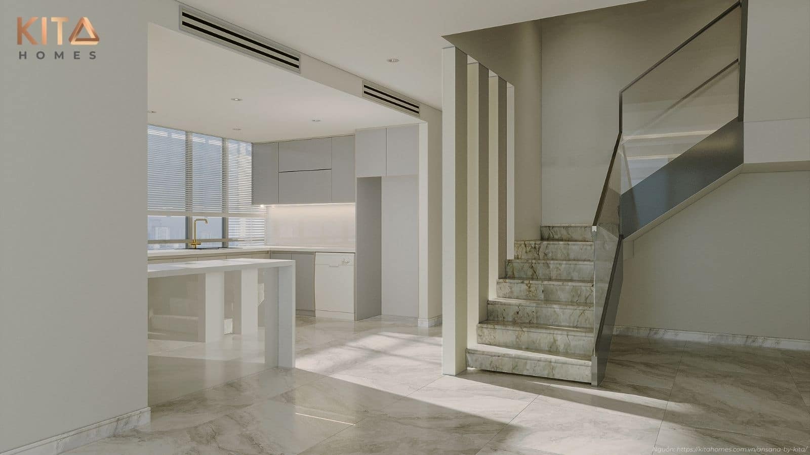 Khám phá không gian sống thượng lưu tại nhà mẫu Penthouse dự án Ansana by Kita
