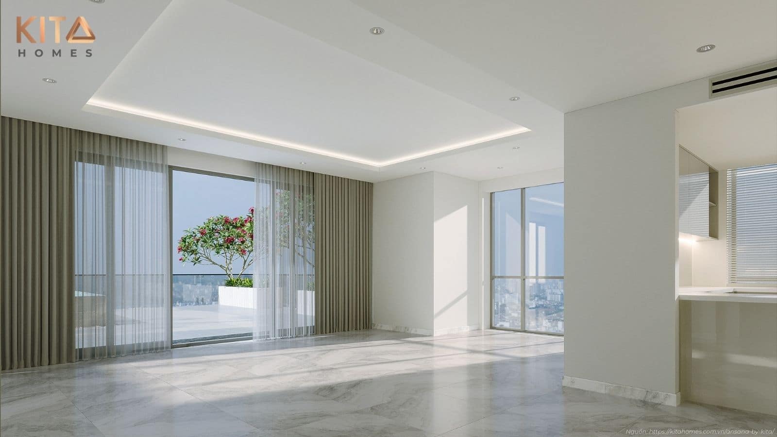 Khám phá không gian sống thượng lưu tại nhà mẫu Penthouse dự án Ansana by Kita