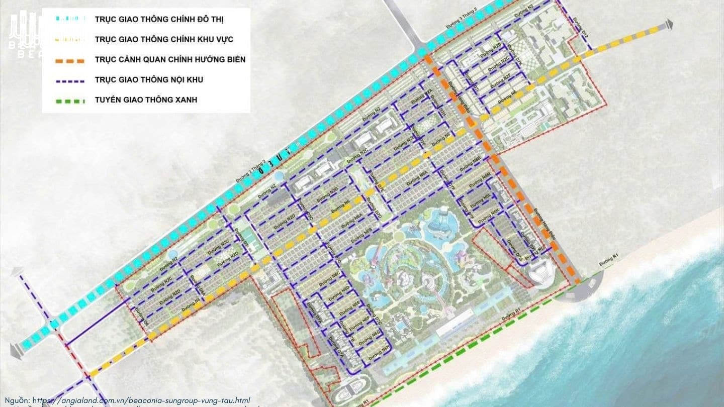 Mặt bằng phân khu Mua Bán Cho Thuê Blanca City Sungroup Vũng Tàu
