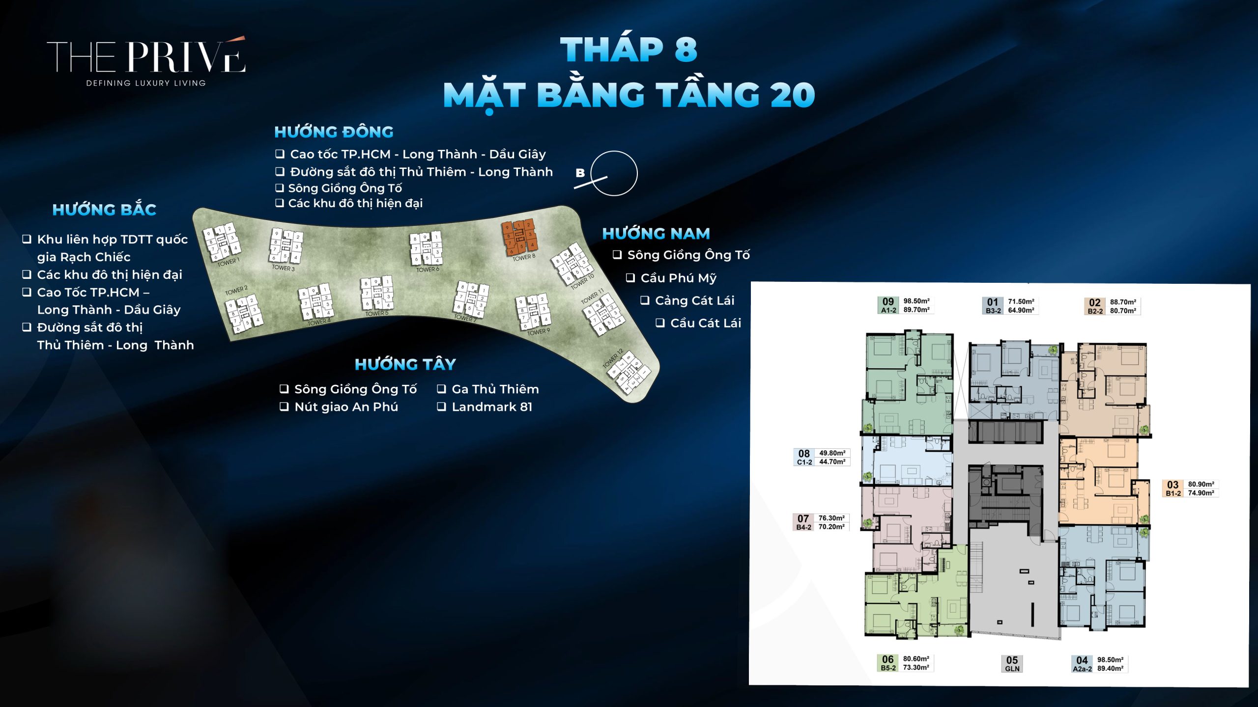 Mặt bằng tháp 8 the prive
