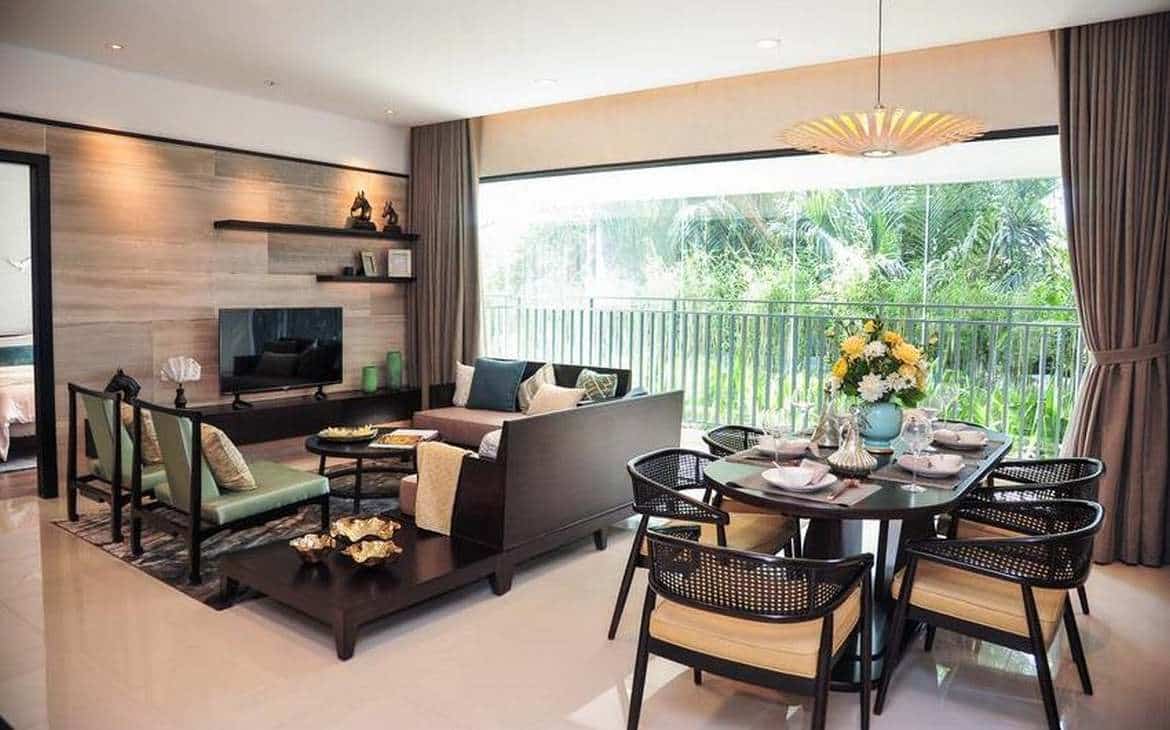 Thiết kế phòng khách căn hộ D'lusso Emerald Quận 2