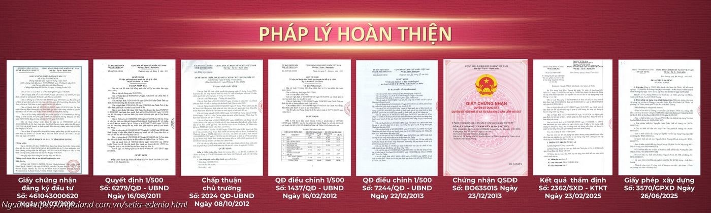 Pháp lý hoàn thiện dự án căn hộ chung cư Setia Edenia Lái Thiêu (Giấy phép xây dựng, 1/500, Chứng nhận QSDĐ) Pháp lý hoàn thiện dự án căn hộ chung cư Setia Edenia Lái Thiêu (Giấy phép xây dựng, 1/500, Chứng nhận QSDĐ)