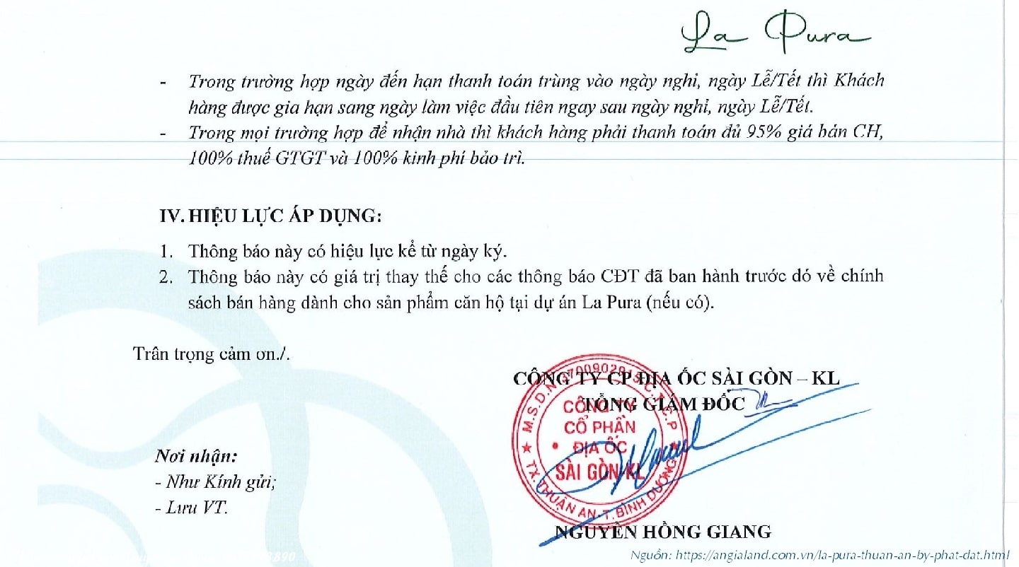 Phương Thức Thanh Toán La Pura Lapura Phát Đạt