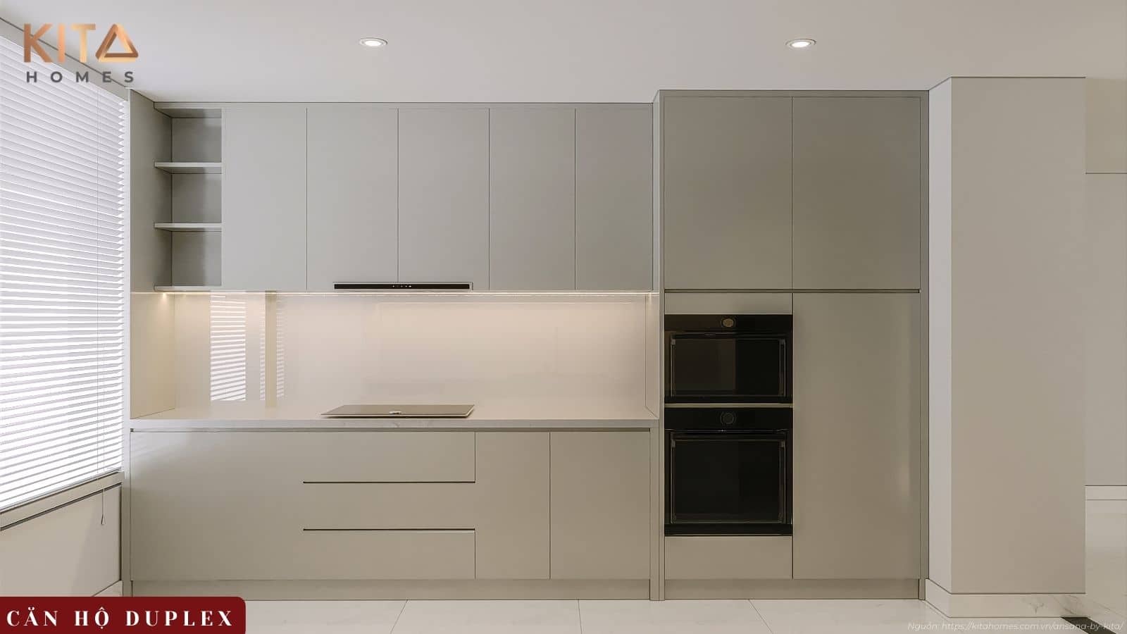 Vẻ đẹp sang trọng và đẳng cấp của căn hộ thông tầng Duplex tại nhà mẫu Ansana by Kita