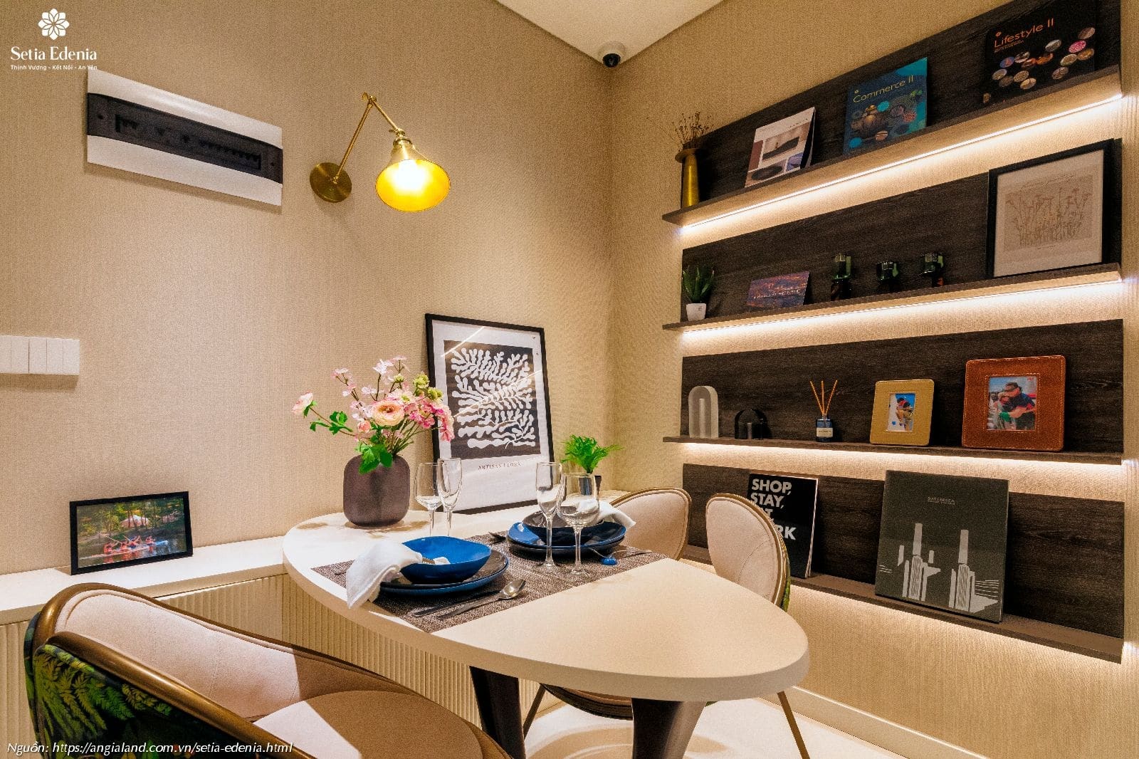 Thiết kế phòng khách nhà mẫu căn hộ Setia Edenia loại 1PN (diện tích 50m²) Thiết kế phòng khách nhà mẫu căn hộ Setia Edenia loại 1PN (diện tích 50m²)