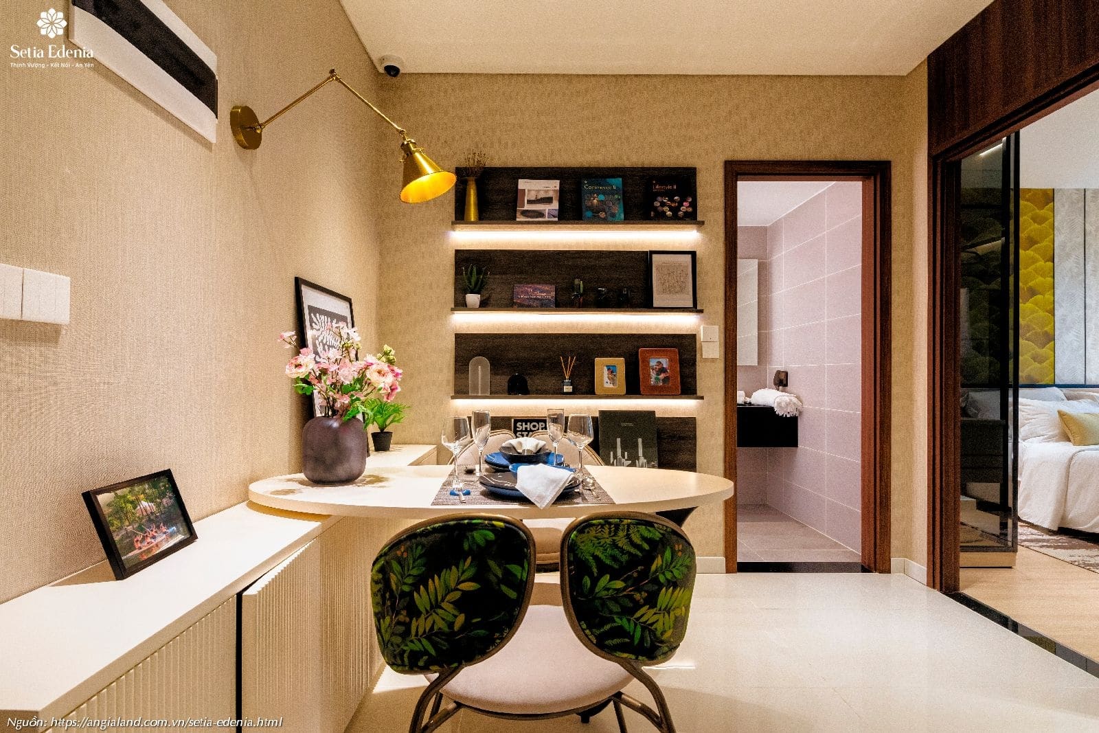 Thiet Ke Phong Khach Nha Mau Can Ho Setia Edenia 1pn 50m2 Lai Thieu 11 Thiết kế phòng khách nhà mẫu căn hộ Setia Edenia loại 1PN (diện tích 50m²)
