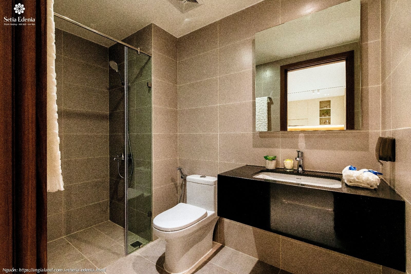 Thiết kế WC/Phòng tắm nhà mẫu căn hộ Setia Edenia loại 1PN (diện tích 50m²) Thiết kế WC/Phòng tắm nhà mẫu căn hộ Setia Edenia loại 1PN (diện tích 50m²)