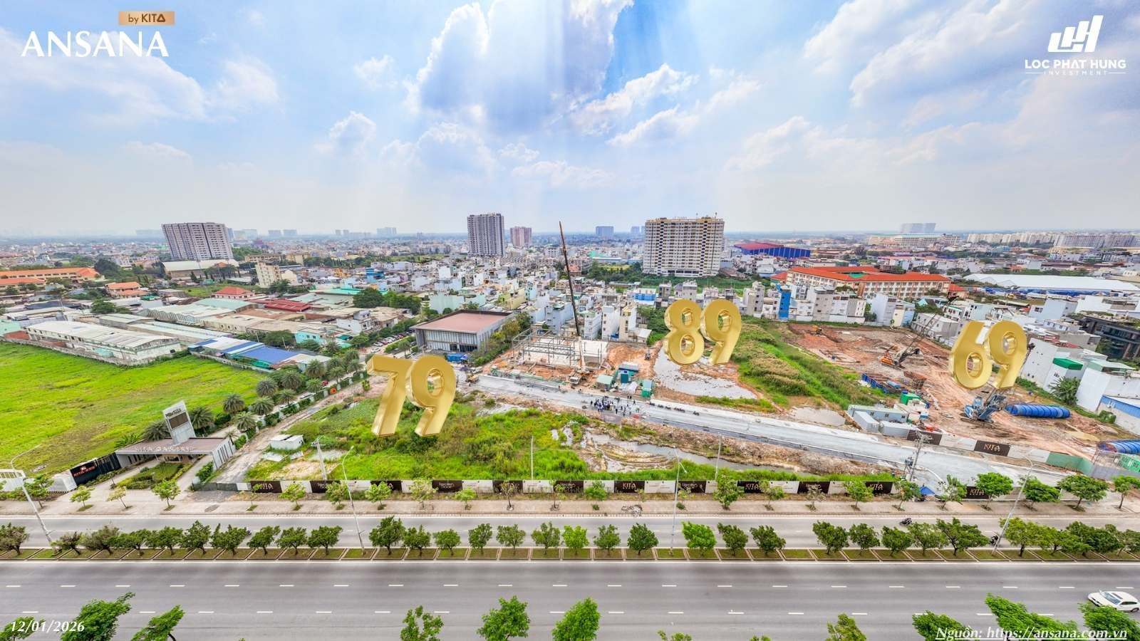 Tiến độ xây dựng thực tế dự án căn hộ Ansana By Kita Bình Tân cập nhật mới nhất tháng 01/2026