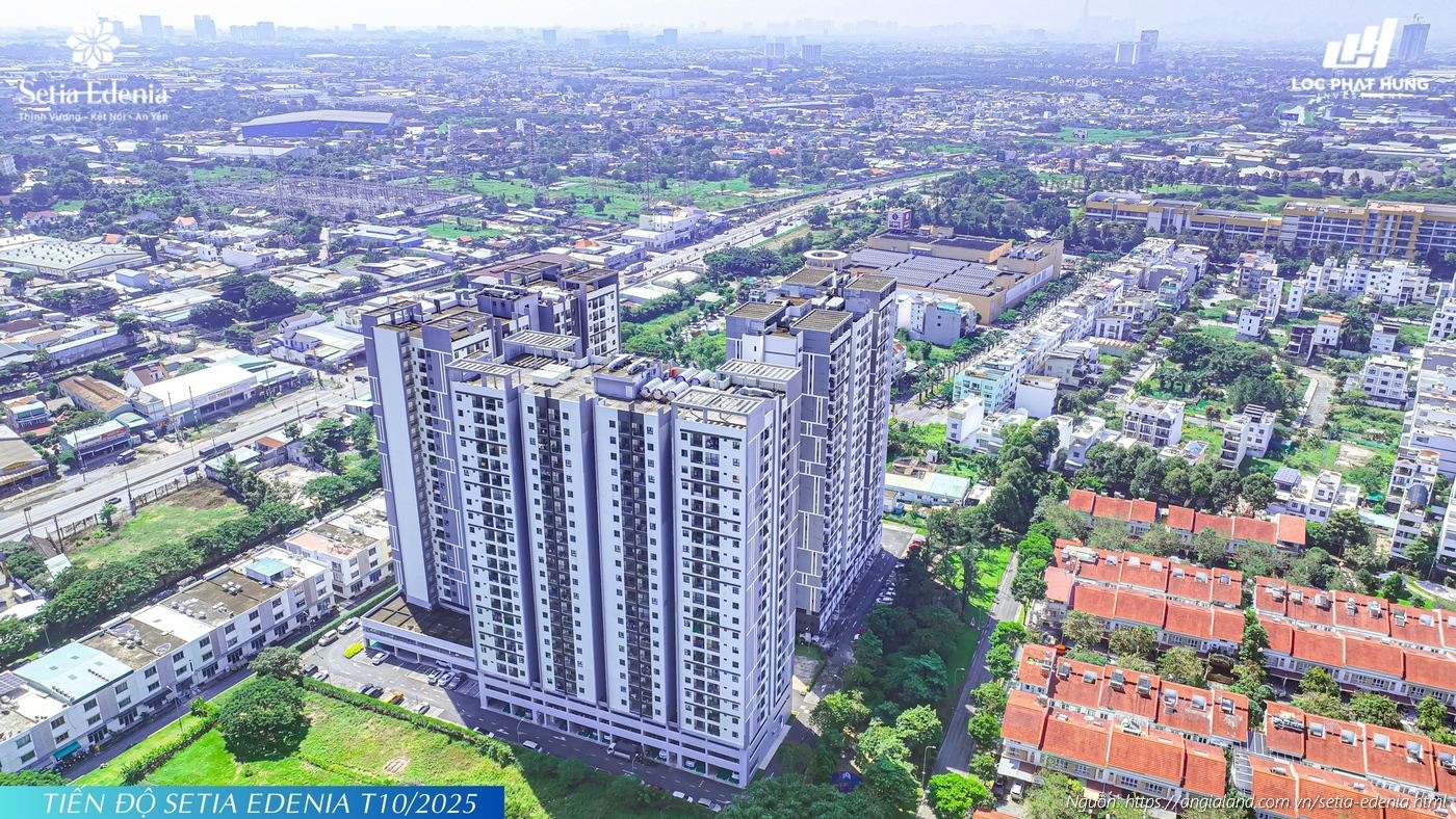 Cập nhật tiến độ xây dựng tháng 10/2025 dự án Setia Edenia, Phường Lái Thiêu, TP. Hồ Chí Minh Cập nhật tiến độ xây dựng tháng 10/2025 dự án Setia Edenia, Phường Lái Thiêu, TP. Hồ Chí Minh