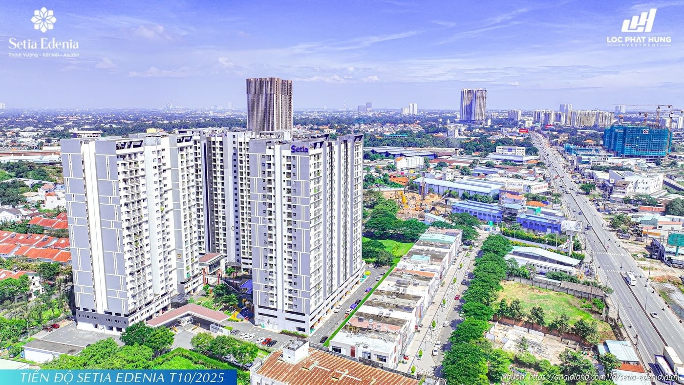 Cập nhật tiến độ xây dựng tháng 10/2025 dự án Setia Edenia, Phường Lái Thiêu, TP. Hồ Chí Minh Cập nhật tiến độ xây dựng tháng 10/2025 dự án Setia Edenia, Phường Lái Thiêu, TP. Hồ Chí Minh