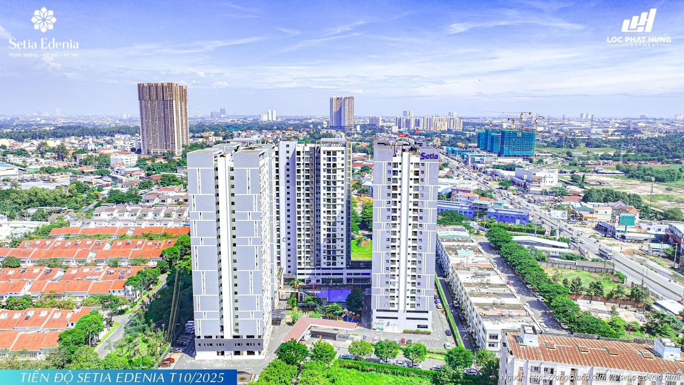 Cập nhật tiến độ xây dựng tháng 10/2025 dự án Setia Edenia, Phường Lái Thiêu, TP. Hồ Chí Minh Cập nhật tiến độ xây dựng tháng 10/2025 dự án Setia Edenia, Phường Lái Thiêu, TP. Hồ Chí Minh