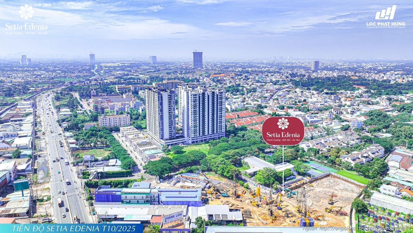 Cập nhật tiến độ xây dựng tháng 10/2025 dự án Setia Edenia, Phường Lái Thiêu, TP. Hồ Chí Minh Cập nhật tiến độ xây dựng tháng 10/2025 dự án Setia Edenia, Phường Lái Thiêu, TP. Hồ Chí Minh