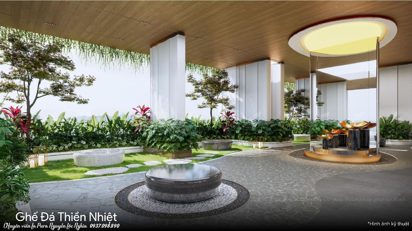 Tiện ích tầng 20 La Pura (Lapura) khu Zenia: Ghế Đá Thiền Nhiệt