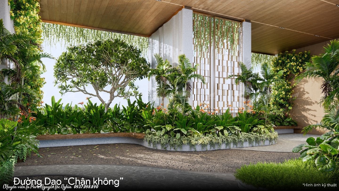 Tiện ích tầng 20 La Pura (Lapura) khu Zenia: Đường Dạo Chân Không