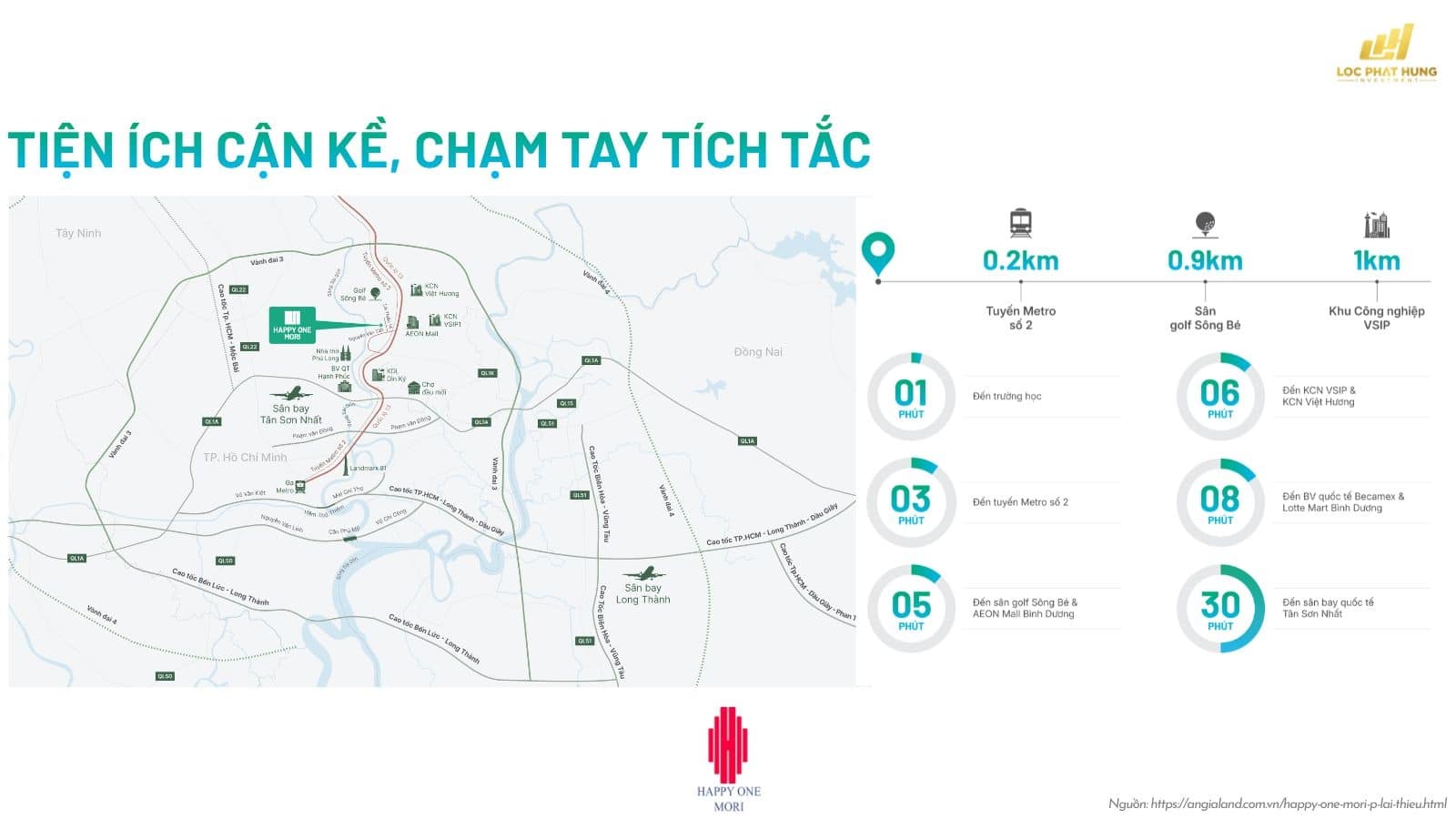 Sơ đồ vị trí kết nối vùng của dự án căn hộ Happy One Mori tại Lái Thiêu, TP.HCM